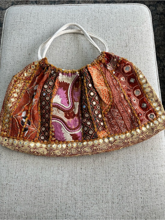 Handbags - Vintage Indian Banjara Patchwork Boho Hobo Shoulder Bag - Embroidery & Mirrors